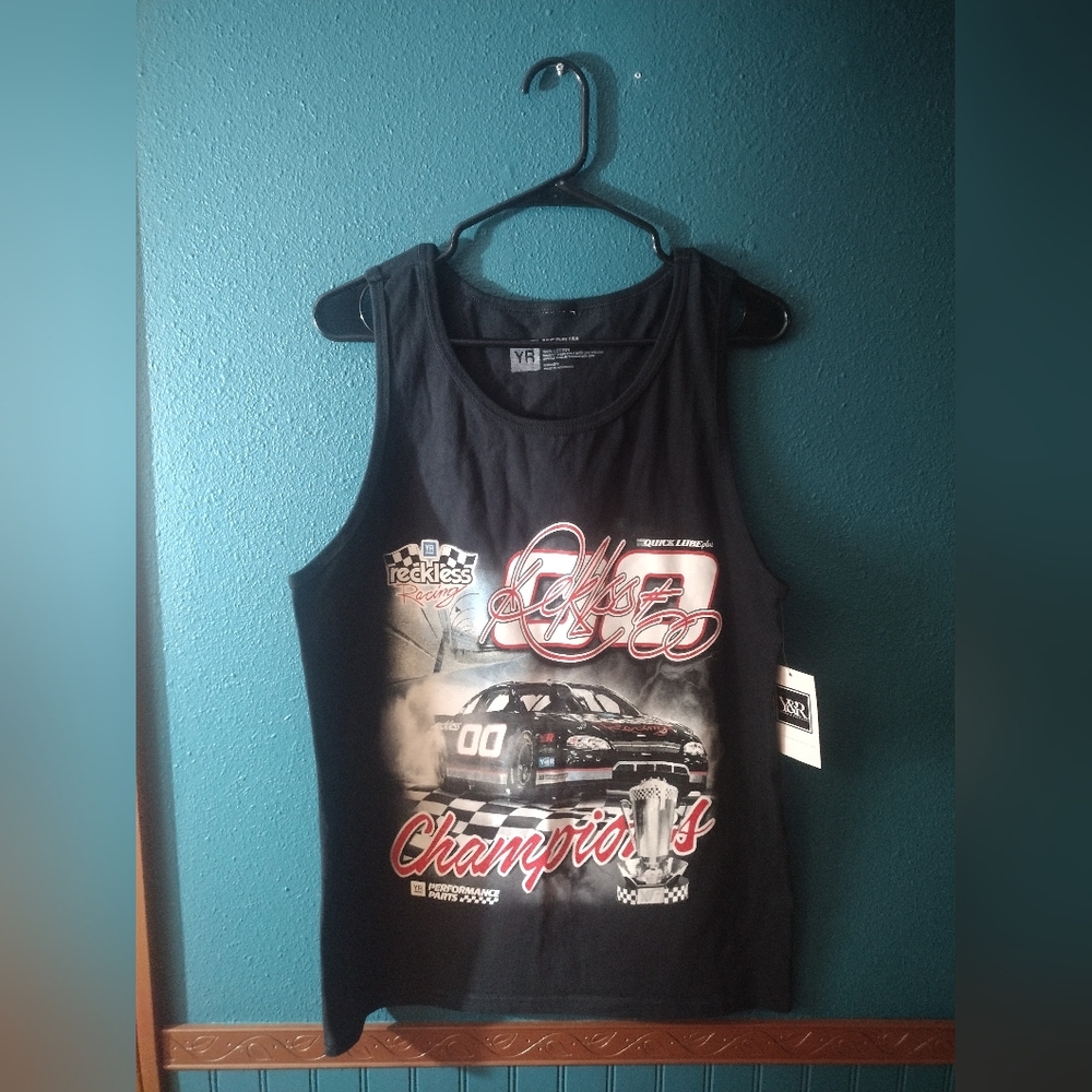 Young & Reckless Black Tank with Car Graphic